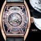 swiss Replica Franck Muller Curvex CX Skeleton rose gold Black Leather Strap Watch (3)_th.jpg